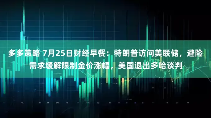 多多策略 7月25日财经早餐：特朗普访问美联储，避险需求缓解限制金价涨幅，美国退出多哈谈判